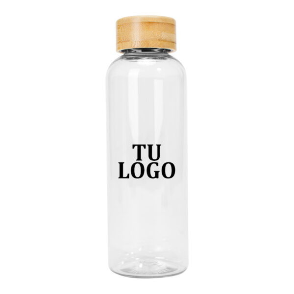 Botella PET tapa bamboo "AINOA" 550cc
